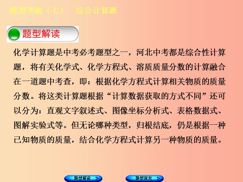 （河北专版）2019年中考化学复习 题型突破（七）综合计算题课件.ppt_第2页