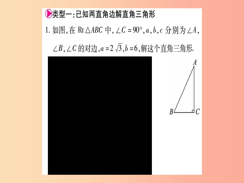 2019秋九年级数学上册 第23章 解直角三角形 小专题（10）解直角三角形的常见类型作业课件（新版）沪科版.ppt_第2页