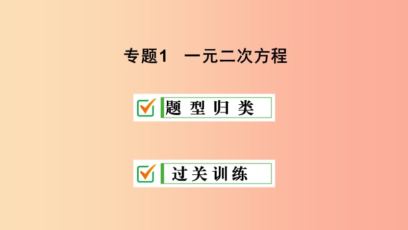 九年级数学上册 期末复习 专题1 一元二次方程课件 新人教版.ppt_第1页