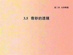 （安徽專版）2019年八年級物理上冊 3.5 奇妙的透鏡習題課件（新版）粵教滬版.ppt