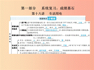 山東省青島市2019年中考物理總復習 九年級 第18講 生活用電課件.ppt