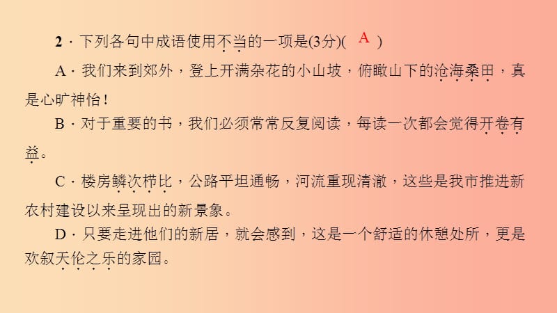 九年级语文下册第三单元能力测试卷习题课件 新人教版.ppt_第3页