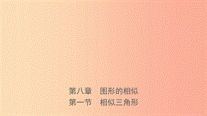 浙江省2019年中考數(shù)學復習 第八章 圖形的相似 第一節(jié) 相似三角形課件.ppt