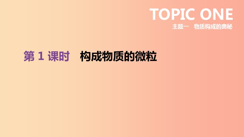 北京市2019年中考化学总复习 主题一 物质构成的奥秘 第01课时 构成物质的微粒课件.ppt_第1页