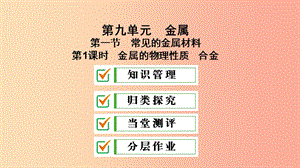 九年級化學(xué)下冊 第九單元 金屬 第一節(jié) 常見的金屬材料 第1課時 金屬的物理性質(zhì) 合金課件 魯教版.ppt