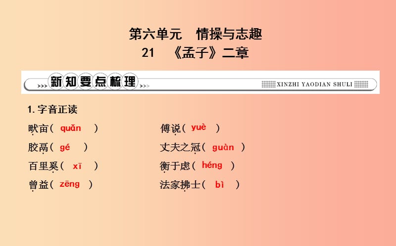 八年级语文上册 第六单元 21《孟子》二章课件 新人教版.ppt_第1页