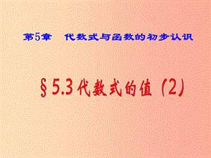 七年級數(shù)學(xué)上冊 第五章 代數(shù)式與函數(shù)的初步認識 5.3 代數(shù)式的值 5.3.2 代數(shù)式的值習(xí)題課課件1 青島版.ppt