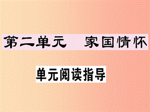 （安徽專(zhuān)版）2019春七年級(jí)語(yǔ)文下冊(cè) 第二單元閱讀指導(dǎo)習(xí)題課件 新人教版.ppt