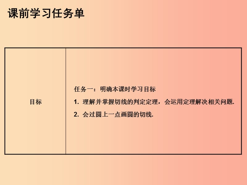 2019年秋九年级数学上册 第二十四章 圆 第45课时 切线的判定（小册子）课件 新人教版.ppt_第2页