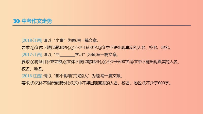 江西省2019年中考语文总复习第五部分写作课件.ppt_第2页