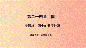 （武漢專版）2019年秋九年級數(shù)學(xué)上冊 第二十四章 圓 專題38 圓中的長度計算課件 新人教版.ppt