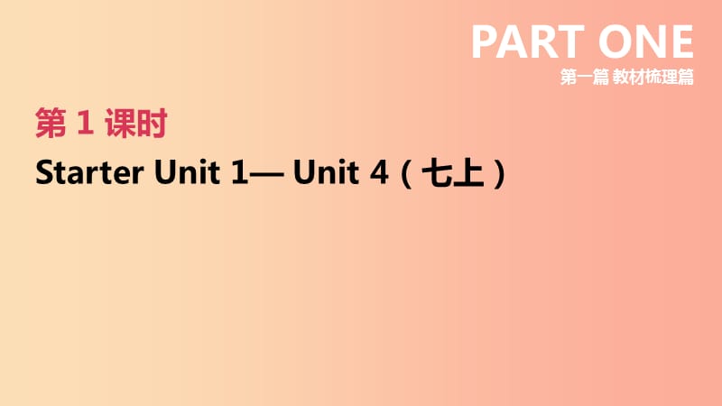 （河北专版）2019中考英语高分复习 第一篇 教材梳理篇 第01课时 Starter Unit 1-4（七上）课件 人教新目标版.ppt_第2页