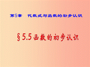 七年級數(shù)學(xué)上冊 第五章 代數(shù)式與函數(shù)的初步認識 5.5 函數(shù)的初步認識課件 （新版）青島版.ppt