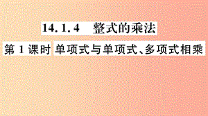 八年級數(shù)學上冊 14.1 整式的乘法 14.1.4 第1課時 單項式與單項式、多項式相乘習題講評課件 新人教版.ppt