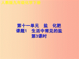 2019年秋九年級化學(xué)下冊 第十一單元 鹽 化肥 課題1 生活中常見的鹽（第3課時）教學(xué)課件 新人教版.ppt