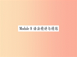 廣西2019秋九年級(jí)英語(yǔ)下冊(cè) Module 8 My future life語(yǔ)法精講與精練習(xí)題課件（新版）外研版.ppt