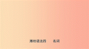 山東省2019年中考英語總復習 語法專項復習 語法四 名詞課件.ppt