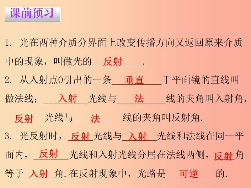 八年级物理上册3.2探究光的反射规律习题课件新版粤教沪版.ppt_第2页