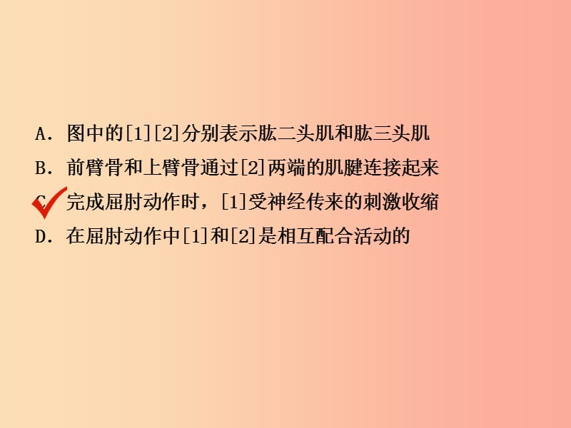 （江西专版）2019中考生物 第2部分 专题七 动物的运动和行为复习课件.ppt_第3页