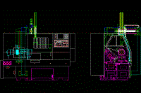 CNC車床上下料機械手CAD圖紙