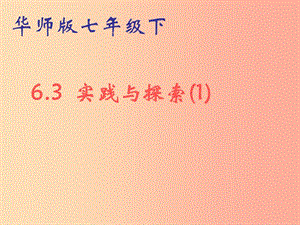 河南省七年級(jí)數(shù)學(xué)下冊(cè) 6.3 實(shí)踐與探索（1）課件 華東師大版.ppt