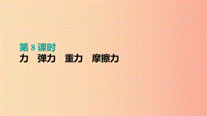 （呼和浩特專用）2019中考物理高分一輪 第08單元 力 彈力 重力 摩擦力課件.ppt