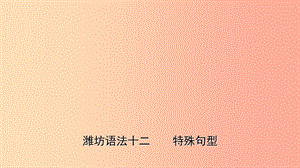 山東省2019年中考英語總復(fù)習(xí) 語法專項復(fù)習(xí) 語法十二 特除句型課件.ppt