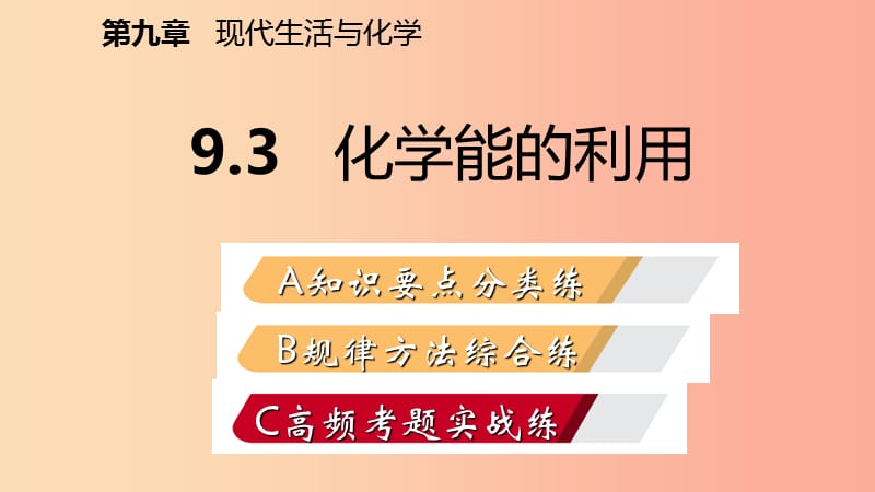 九年级化学下册 第九章 现代生活与化学 9.3 化学能的利用同步练习课件 （新版）粤教版.ppt_第2页