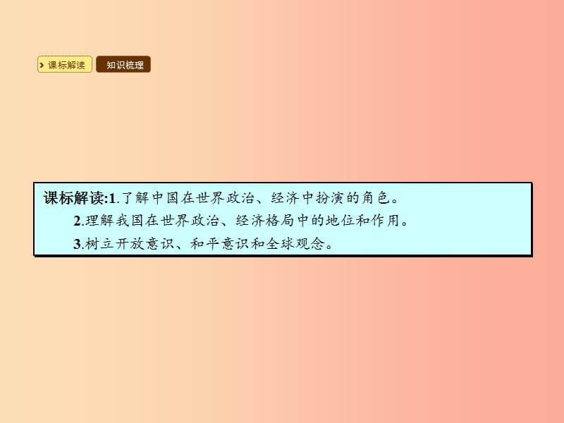 九年级政治全册 第一单元 世界在我心中 第二节 开放的中国走向世界 第1框 世界不能缺少中国课件 湘教版.ppt_第3页