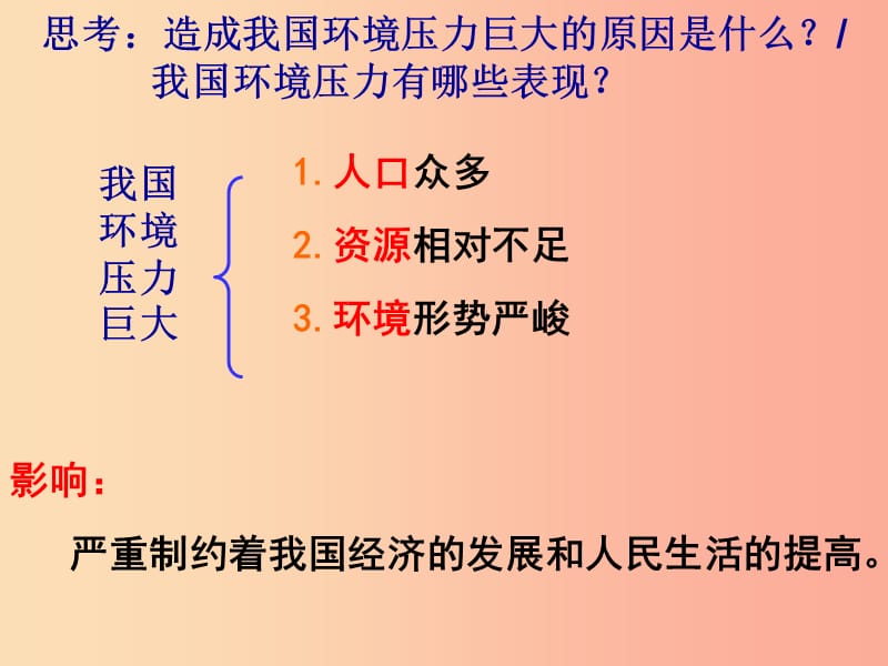 九年级道德与法治上册第二单元关爱自然关爱人类第二节我国的环境压力课件湘教版.ppt_第1页