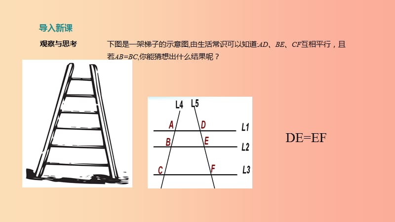 九年级数学上册 第25章 图形的相似《25.2 平行线分线段成比例》教学课件 （新版）冀教版.ppt_第2页