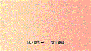 山東省2019年中考英語(yǔ)題型專項(xiàng)復(fù)習(xí) 題型一 閱讀理解課件.ppt