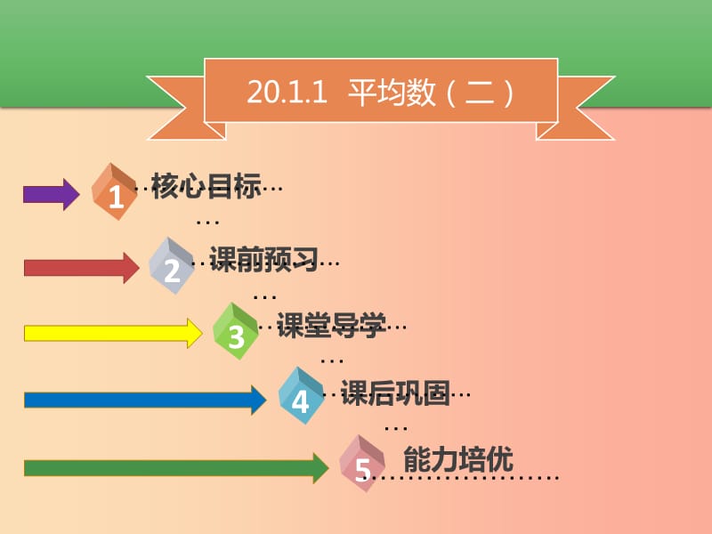 八年级数学下册 第二十章 数据的分析 20.1.1 平均数（二）课件 新人教版.ppt_第1页