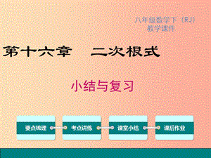 2019春八年級數(shù)學下冊 第十六章 二次根式小結與復習教學課件 新人教版.ppt