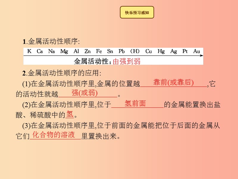 九年级化学下册第八单元金属和金属材料课题2金属的化学性质8.2.2金属活动性顺序教学课件 新人教版.ppt_第2页