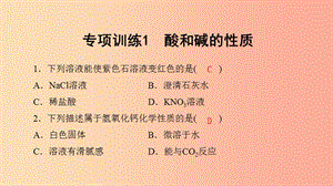 九年級化學(xué)下冊 第七單元 常見的酸和堿 專項(xiàng)訓(xùn)練1 酸和堿的性質(zhì)課件 （新版）魯教版.ppt