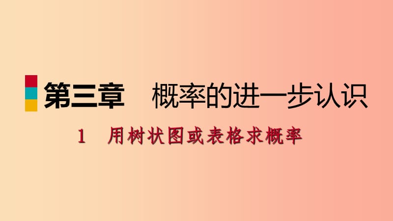 九年级数学上册 第三章 概率的进一步认识 1 用树状图或表格求概率 第3课时 利用概率玩转盘游戏习题 .ppt_第1页