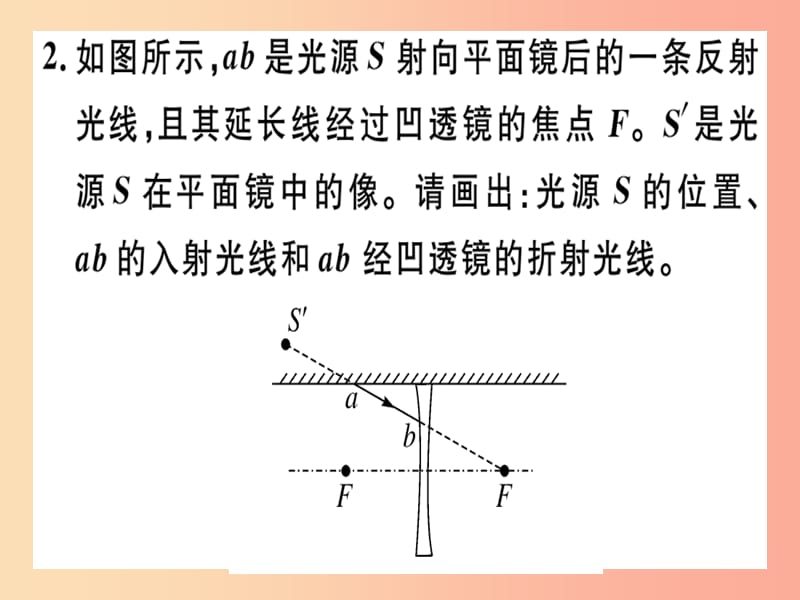 通用版2019年八年级物理上册微专题1透镜成像作图习题课件 新人教版.ppt_第3页