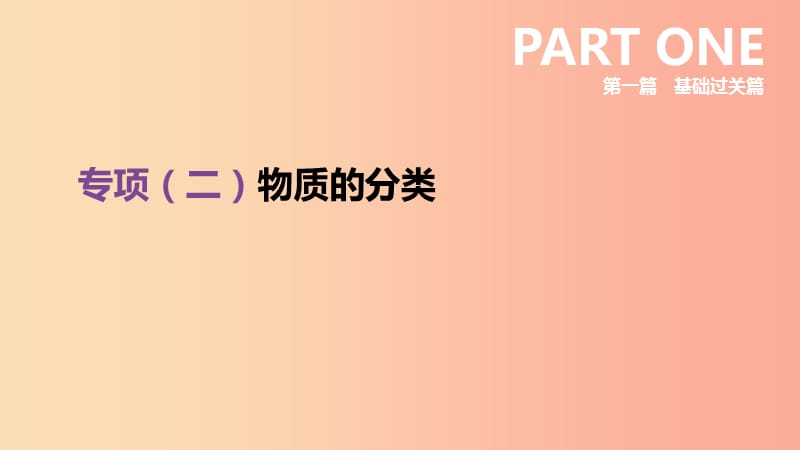 安徽省2019年中考化学复习 第一篇 基础过关篇 专项02 物质的分类课件.ppt_第1页