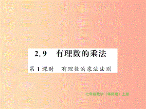 2019秋七年級數(shù)學(xué)上冊 第2章 有理數(shù) 2.9 有理數(shù)的乘法 第1課時 有理數(shù)的乘法法則習(xí)題課件 華東師大版.ppt