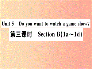 （廣東專(zhuān)版）八年級(jí)英語(yǔ)上冊(cè) Unit 5 Do you want to watch a game show（第3課時(shí)）新人教 新目標(biāo)版.ppt