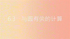 安徽省2019年中考數(shù)學(xué)一輪復(fù)習(xí) 第二講 空間與圖形 第六章 圓 6.3 與圓有關(guān)的計(jì)算課件.ppt