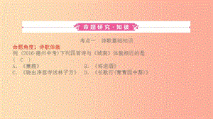 山東省2019中考語文 題型九 古代詩歌閱讀復(fù)習(xí)課件.ppt