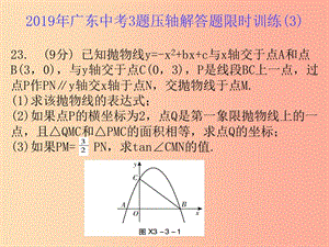 廣東省2019年中考數學總復習 3題壓軸解答題限時訓練（3）課件.ppt