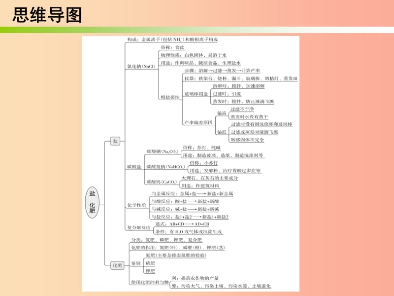 2019秋九年级化学下册 期末复习精炼 第十一单元 盐 化肥 专题一 本章知识梳理课件 新人教版.ppt_第2页