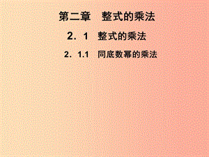 2019春七年級數(shù)學(xué)下冊 第2章《整式的乘法》2.1 整式的乘法 2.1.1 同底數(shù)冪的乘法習(xí)題課件（新版）湘教版.ppt