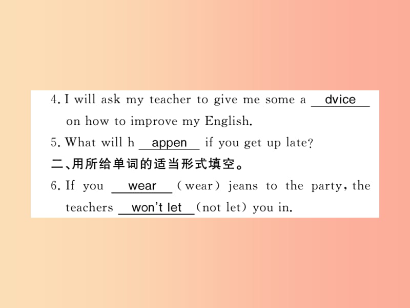 （襄阳专用）2019年秋八年级英语上册 Unit 10 If you go to the party you’ll have a great time（第2课时）.ppt_第3页