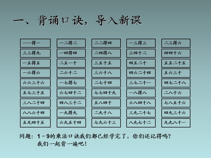 数学上册表内乘法整理和复习课件新人教版.ppt_第2页