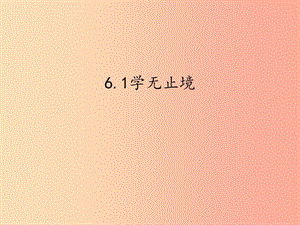 2019春九年级道德与法治下册 第三单元 走向未来的少年 6.1 学无止境同步课件 新人教版.ppt