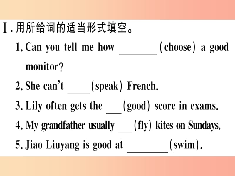 2019春七年级英语下册 Module 2 What can you do Unit 3 Language in use习题课件（新版）外研版.ppt_第2页